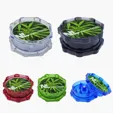Translucent 2-Piece Plastic Grinder with Magnetic Closure — view 5