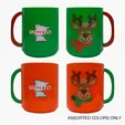 Reindeer Mug, 8 oz Plastic Holiday Mug — view 2