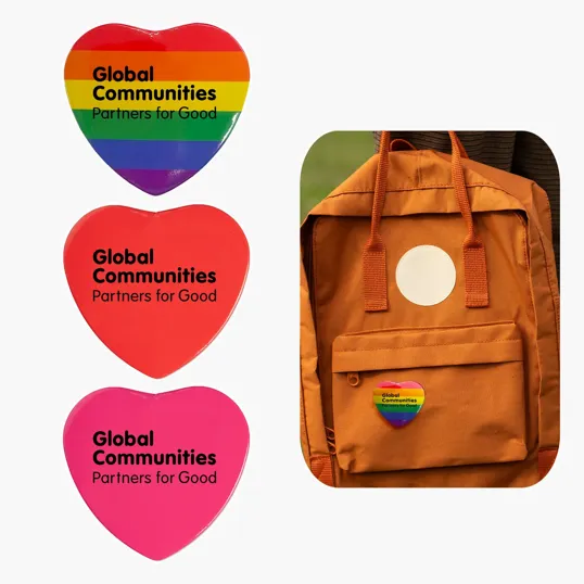 Heart Button Pinback — view 4