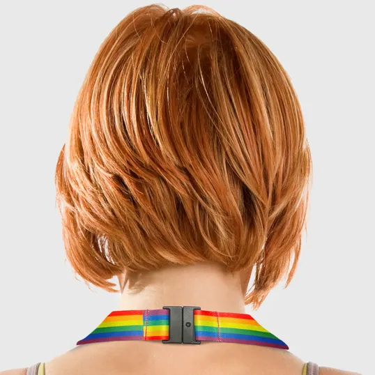 Rainbow Breakaway Lanyard with Swivel Hook — view 3