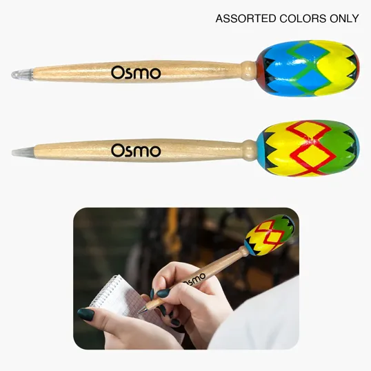 Maraca Wooden Pen with Rattle