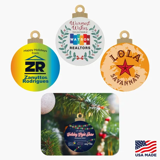 Round Paper Ornament with Hanging String