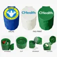 4-in-1 Pill Box with Water Cup, Cutter, and Crusher — view 4