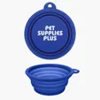 Collapsible Silicone Pet Bowl with Carabiner Hole