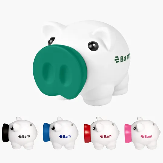 Piggy Bank with Coin Slot and Removable Nose — view 7