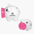 Piggy Bank with Coin Slot and Removable Nose
