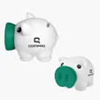 Piggy Bank with Coin Slot and Removable Nose — view 3