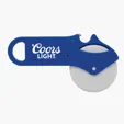 Pizza Cutter & Bottle Opener with Magnetic Backing — view 2
