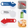 Pizza Cutter & Bottle Opener with Magnetic Backing — view 4