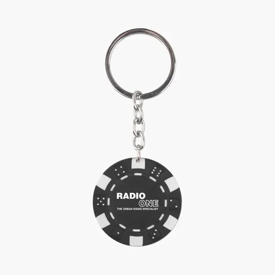 Poker Chip Keychain with Dice Edge — view 3
