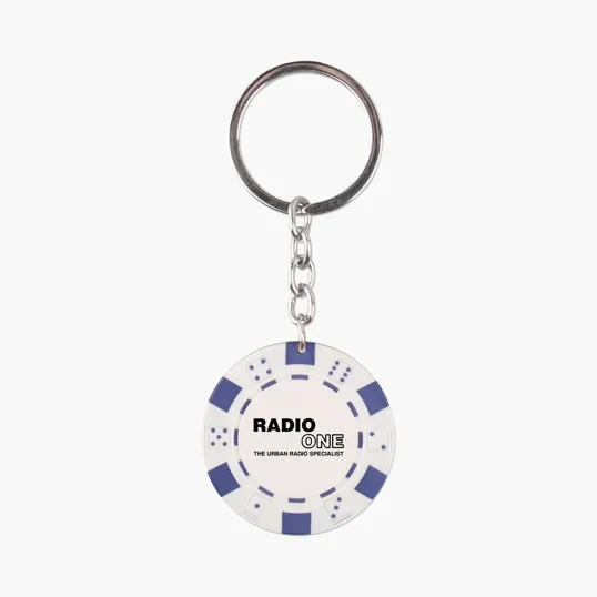 Poker Chip Keychain with Dice Edge — view 4