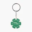 Poker Chip Keychain with Dice Edge — view 2