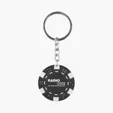 Poker Chip Keychain with Dice Edge — view 3