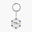Poker Chip Keychain with Dice Edge — view 4