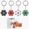 Poker Chip Keychain with Dice Edge — view 5