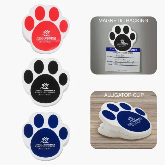 Paw Print Memo Clip with Magnet — view 4