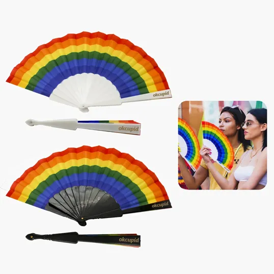 Rainbow Accordion Fan — view 3