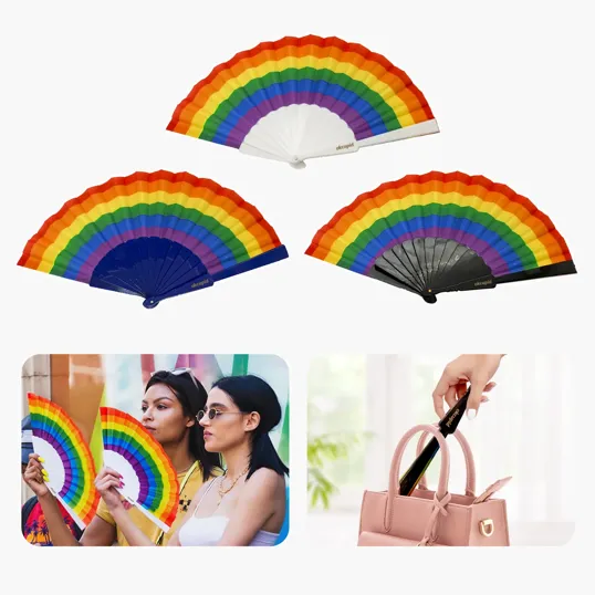 Rainbow Accordion Fan — view 4