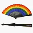 Rainbow Accordion Fan