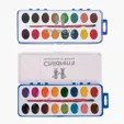 Watercolor Paint Set with 16 Colors and Paintbrush
