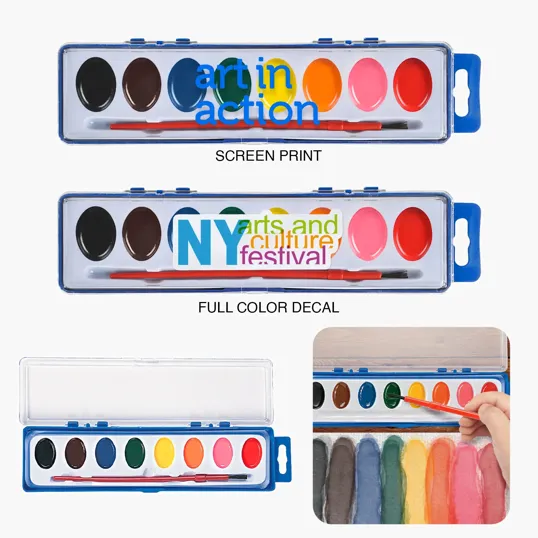 Watercolor Paint Set with 8 Colors and Brush
