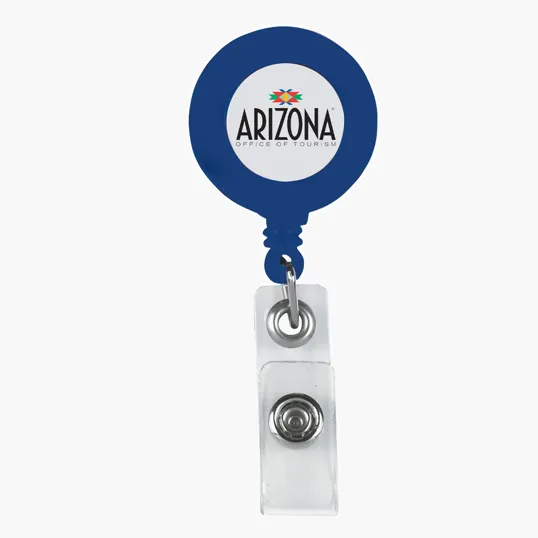 Badge Holder with Retractable Cord and Slide Pocket Clip — view 2