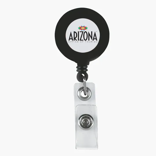 Badge Holder with Retractable Cord and Slide Pocket Clip — view 3