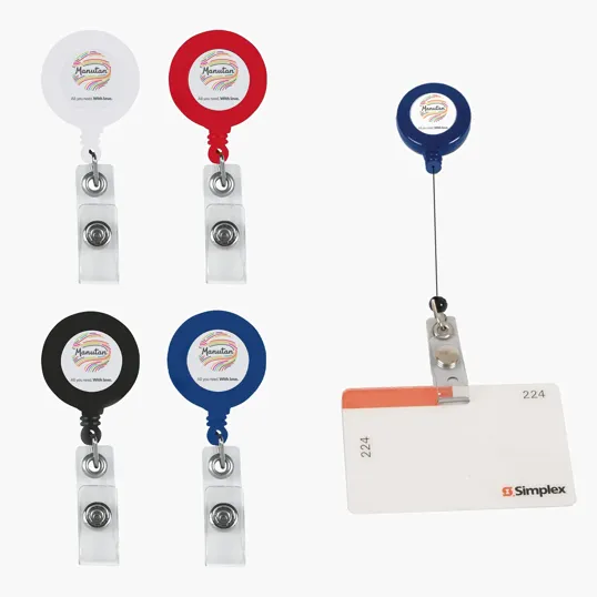 Badge Holder with Retractable Cord and Slide Pocket Clip — view 5