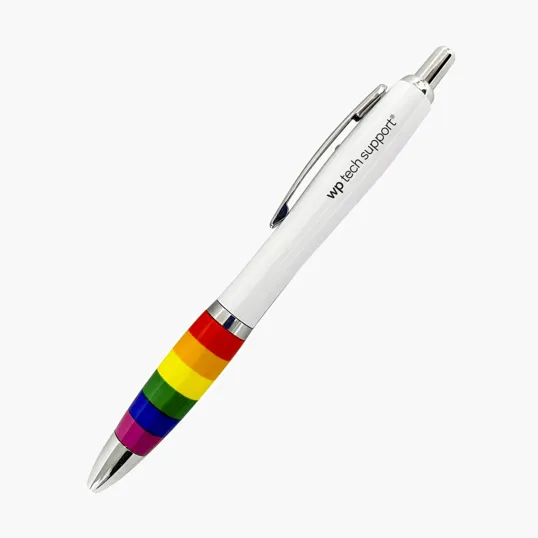 Rainbow Grip Click Pen with Pocket Clip — view 2