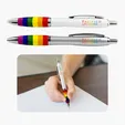 Rainbow Grip Click Pen with Pocket Clip — view 4