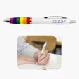 Rainbow Grip Click Pen with Pocket Clip