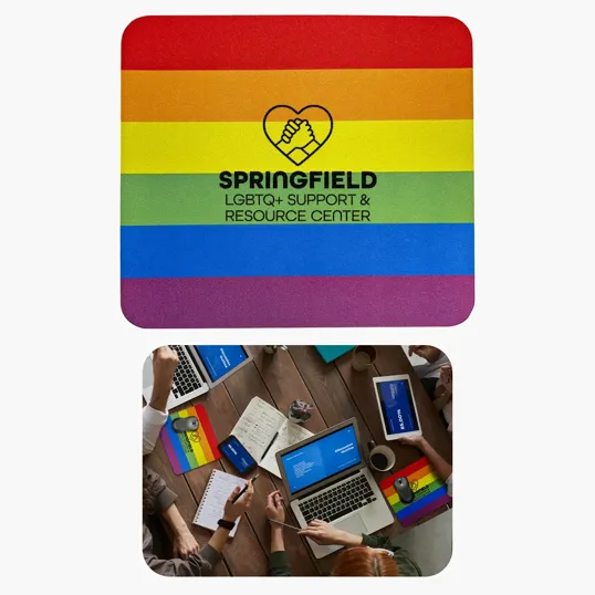 Rainbow Mousepad with Anti-Slip Bottom