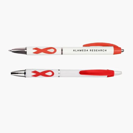 Ribbon Grip Click Pen with Pocket Clip — view 2