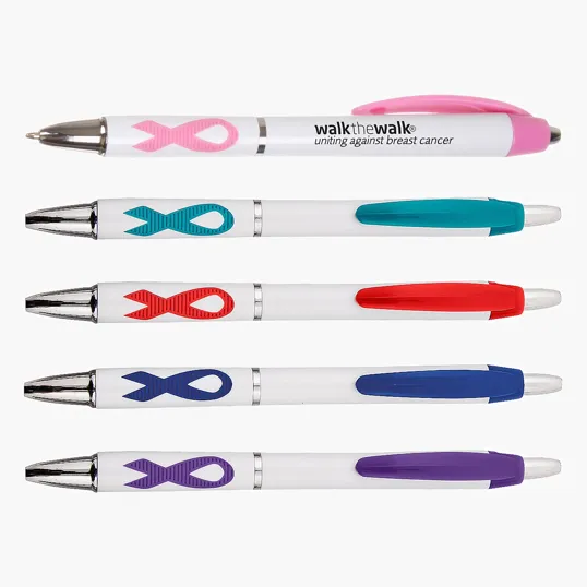 Ribbon Grip Click Pen with Pocket Clip — view 6