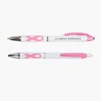 Ribbon Grip Click Pen with Pocket Clip