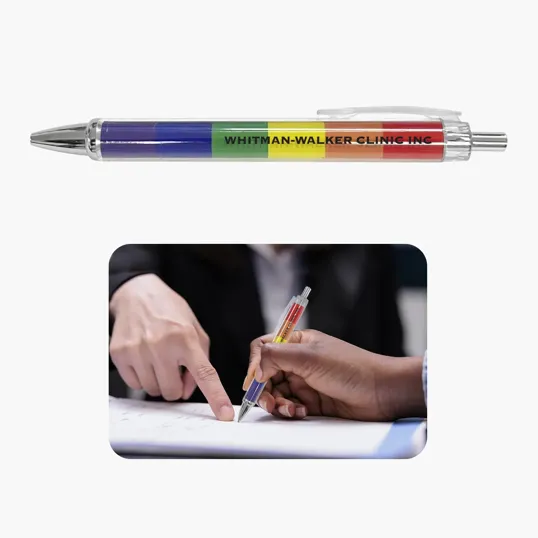 Rainbow Click Pen with Black Ink