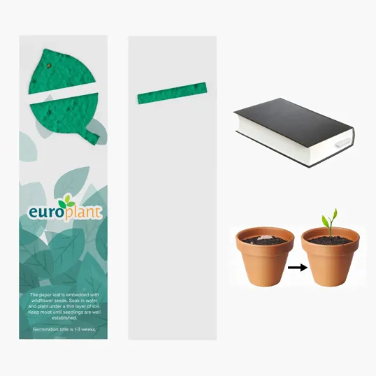 Plantable Bookmark with Seed Paper Leaf — view 5