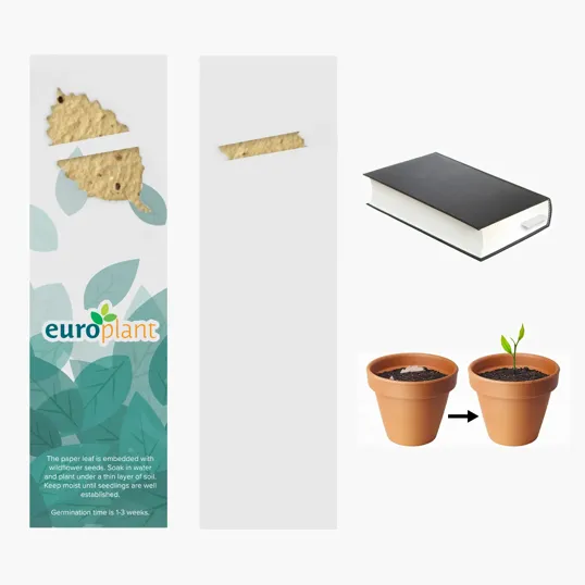 Plantable Bookmark with Seed Paper Leaf — view 6