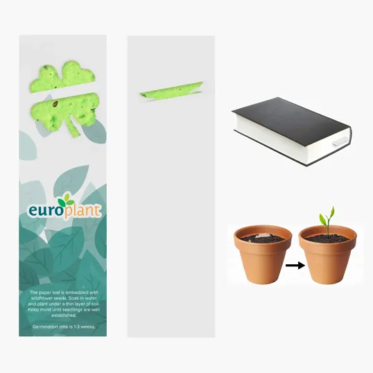 Plantable Bookmark with Seed Paper Leaf — view 7