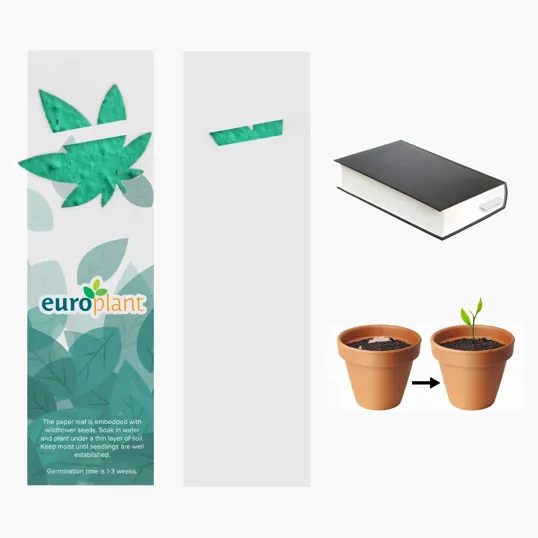 Plantable Bookmark with Seed Paper Leaf — view 8