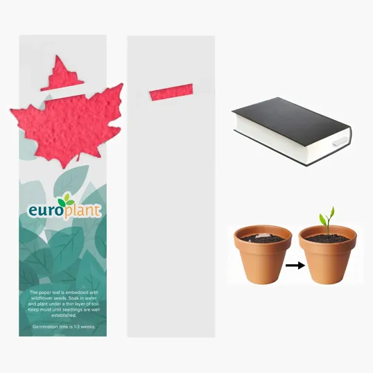 Plantable Bookmark with Seed Paper Leaf — view 9