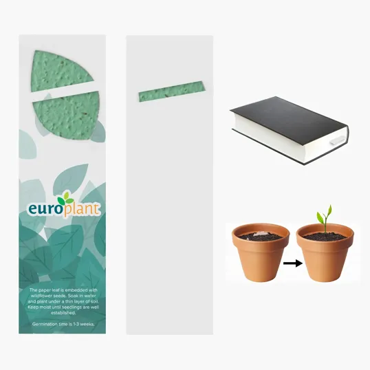 Plantable Bookmark with Seed Paper Leaf — view 10
