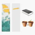 Plantable Bookmark with Seed Paper Leaf — view 3