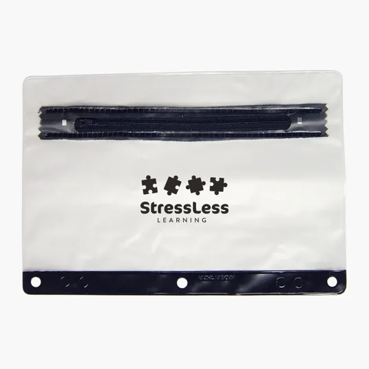 School Pouch with Zippered Closure and Binder Holes — view 4