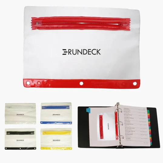 School Pouch with Zippered Closure and Binder Holes — view 6