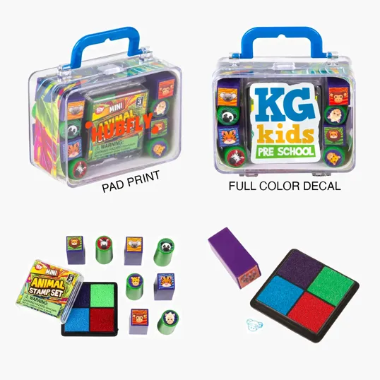 Animal Stamper Set with 4-Color Ink Pad