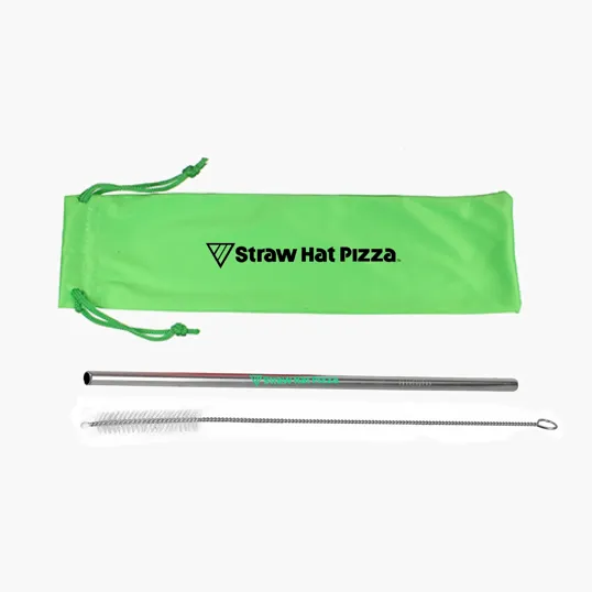 3pc Straw Kit with Cleaning Brush — view 2