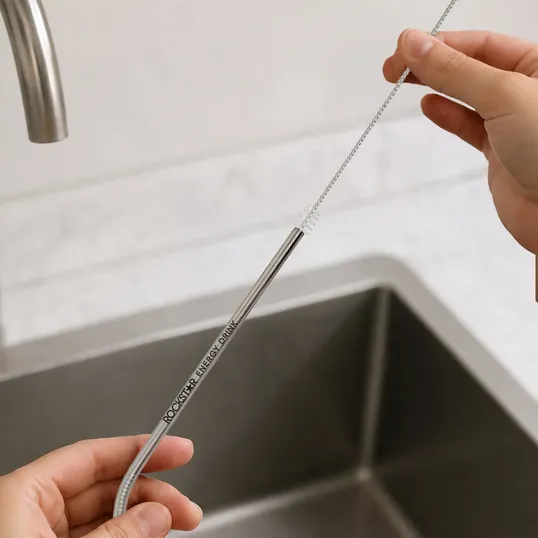 3pc Straw Kit with Cleaning Brush — view 5