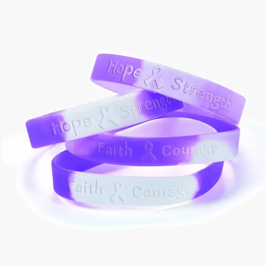 Awareness Bracelet with Debossed Sayings — view 2
