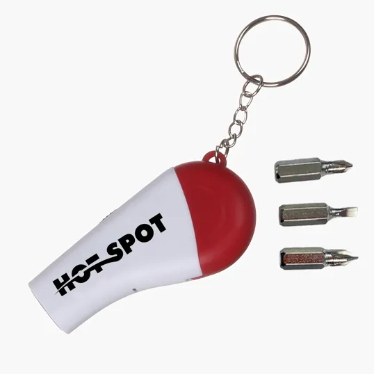 LED Screwdriver Keychain with Flashlight